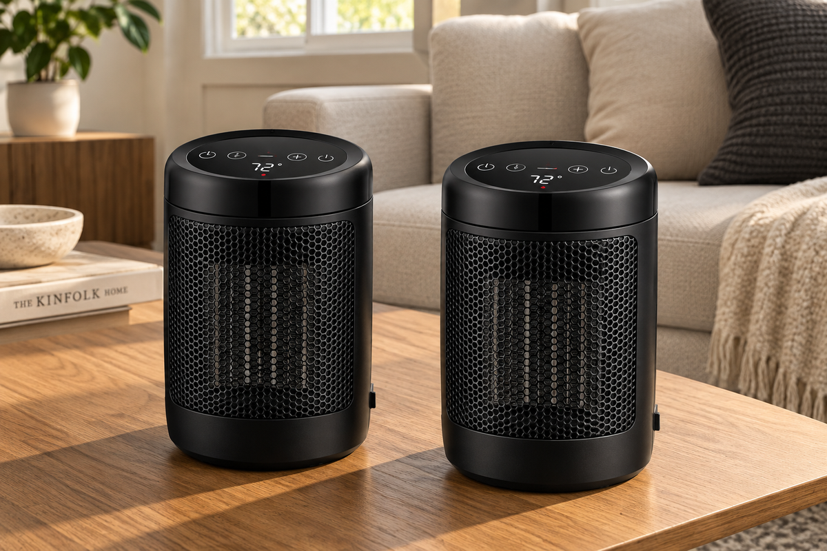 OmniHeat Digital Ceramic Personal Heater 2-Pack, image 2